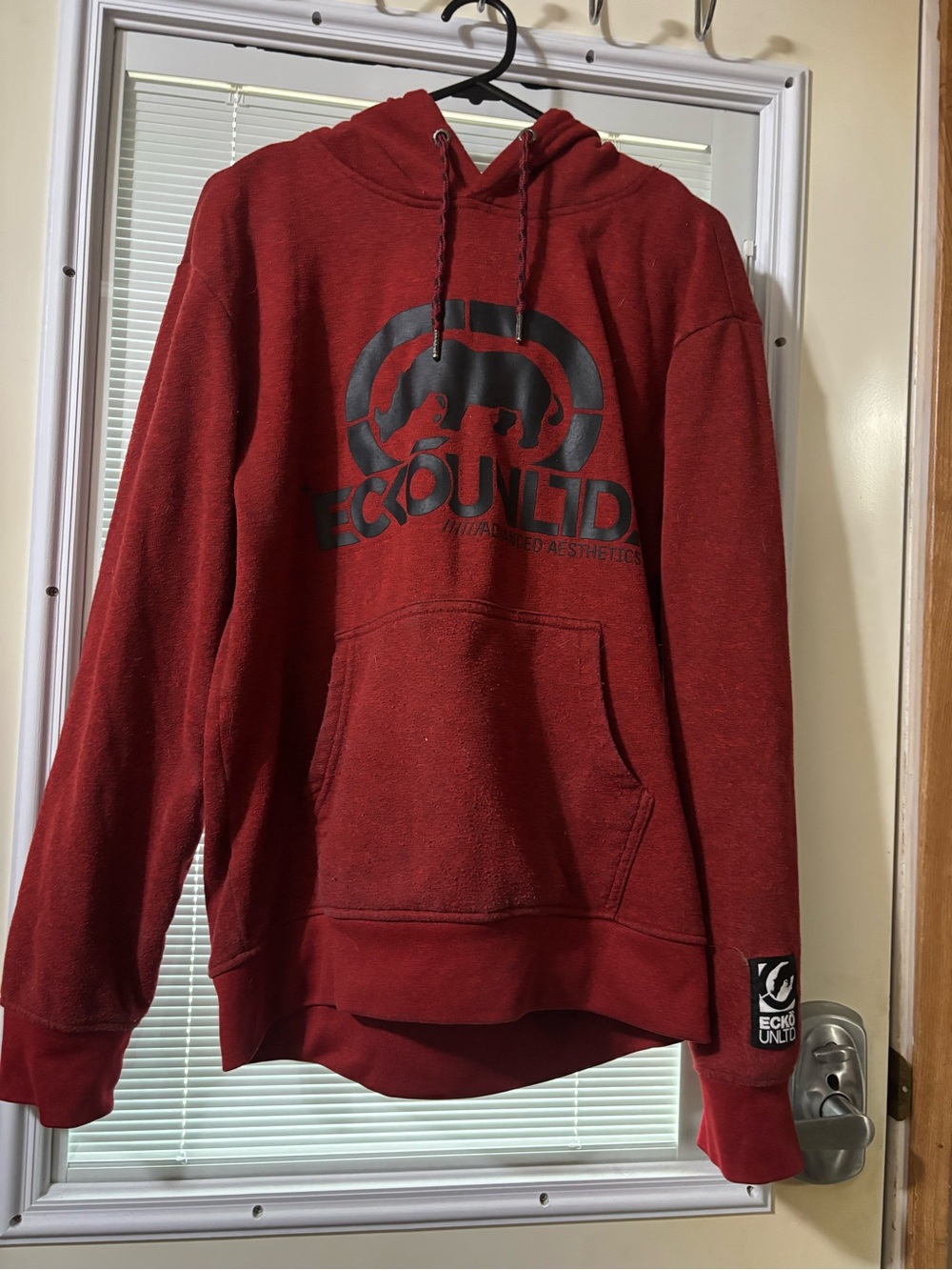 Ecko Unlimited Men's Red Logo Pullover Hoodie